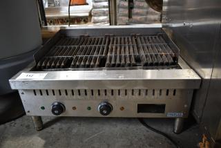 2022 PrepLine LG-02-E Stainless Steel Commercial Countertop Electric Powered Charbroiler Grill. 240 Volts, 1 Phase.