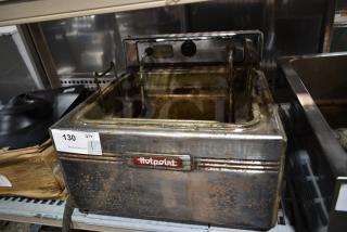 Hotpoint 201HK3 Metal Commercial Countertop Electric Powered Deep Fat Fryer. 208-240 Volts.
