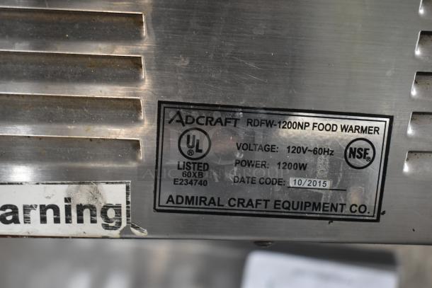 Adcraft RDFW-1200NP Stainless Steel Commercial Countertop Food Warmer. 120 Volts, 1 Phase. - Image 6 of 7
