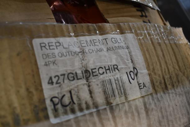 BRAND NEW SCRATCH AND DENT! Box of 100 Lancaster Table & Seating 427GLIDECHIR Glide for Aluminum Outdoor Chairs - Image 4 of 4