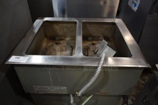 Duke LCC-2-3 Aerohot Metal 2 Well Drop In Steam Table. 115 Volts, 1 Phase.