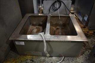 Duke LCC-2-3 Aerohot Metal 2 Well Drop In Steam Table. 115 Volts, 1 Phase.