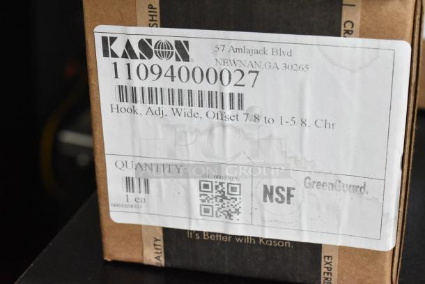 5 BRAND NEW SCRATCH AND DENT! Items Including Kason® 1094 SureClose™ Wide Door Closer Hook (Polished Chrome, Flush - 3/4" Offset) 507094000026, Kason® 11094000027 Door Closer Hook with 1 1/8" Offset Mount AP262999, Kason® 61741000258 Satin Die Cast Zamak 4" Adjustable Equipment Leg; Flange Foot; 3/8"-16 Stud Mount AP262073, Kason® 1645 1 3/8" - 2 1/2" Adjustable Gray Plastic Hex Foot Insert for 1 5/8" OD Tubing 507645000257, Kason® 11556000005 Concealed Cartridge Style Door Hinge AP263297. 5 Times Your Bid! - Image 5 of 20