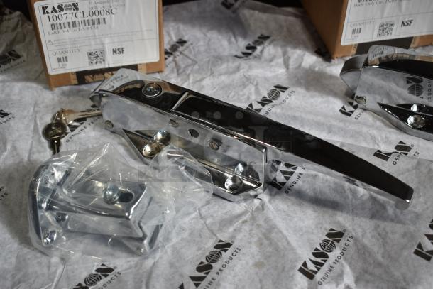 6 BRAND NEW SCRATCH AND DENT! Items Including Kason® 10077L00008C Door Handle HP0077L00008, Kason® 58 Radial Latch Body (Heavy Spring, Polished Chrome) 507058H05021, Kason® 56 SafeGuard® Latch (Cylinder Locking Body #102, Chrome) 5076CL502002, Kason® 221155 11" 58 Radial Latch (Padlocking, Body Only, Light Spring, Polished Chrome) 507058L05021, Kason® 1092 Hydraulic Door Closer with Hook (Zinc Plated Cover, Flush - 3/4"), 4 3/8" x 2 1/4", Kason® 56 SafeGuard® Latch (Cylinder Locking Body, Light Spring, Polished Chrome) 507056CL5020. 6 Times Your Bid! - Image 2 of 11