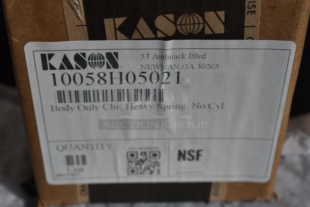 6 BRAND NEW SCRATCH AND DENT! Items Including Kason® 10077L00008C Door Handle HP0077L00008, Kason® 58 Radial Latch Body (Heavy Spring, Polished Chrome) 507058H05021, Kason® 56 SafeGuard® Latch (Cylinder Locking Body #102, Chrome) 5076CL502002, Kason® 221155 11" 58 Radial Latch (Padlocking, Body Only, Light Spring, Polished Chrome) 507058L05021, Kason® 1092 Hydraulic Door Closer with Hook (Zinc Plated Cover, Flush - 3/4"), 4 3/8" x 2 1/4", Kason® 56 SafeGuard® Latch (Cylinder Locking Body, Light Spring, Polished Chrome) 507056CL5020. 6 Times Your Bid! - Image 7 of 11