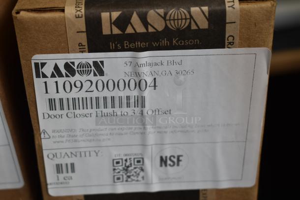 6 BRAND NEW SCRATCH AND DENT! Items Including Kason® 10077L00008C Door Handle HP0077L00008, Kason® 58 Radial Latch Body (Heavy Spring, Polished Chrome) 507058H05021, Kason® 56 SafeGuard® Latch (Cylinder Locking Body #102, Chrome) 5076CL502002, Kason® 221155 11" 58 Radial Latch (Padlocking, Body Only, Light Spring, Polished Chrome) 507058L05021, Kason® 1092 Hydraulic Door Closer with Hook (Zinc Plated Cover, Flush - 3/4"), 4 3/8" x 2 1/4", Kason® 56 SafeGuard® Latch (Cylinder Locking Body, Light Spring, Polished Chrome) 507056CL5020. 6 Times Your Bid! - Image 10 of 11