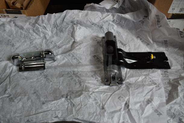 6 BRAND NEW SCRATCH AND DENT! Kason® 218 Adjustable Spring Hinge 507218000012, Kason® 1345 Performer Positive Adjustable Hinge (Right Hand), Kason® 930 Series Trigger Action Latch Strike (Flush - 3/8") 507930A00004, Kason® 481 Safety-Glow™ Walk-In Cooler Safety Release Handle with Plastic Glow Knob 507481A00600, Kason® 1345 Performer Positive Adjustable Hinge (Left Hand), Kason® 1245 Reversible Cam-Rise Door Hinge (Polished Chrome, 1 1/4" Offset), 10 1/16" x 5 1/2" 507245000044. 6 Times Your Bid! - Image 1 of 10