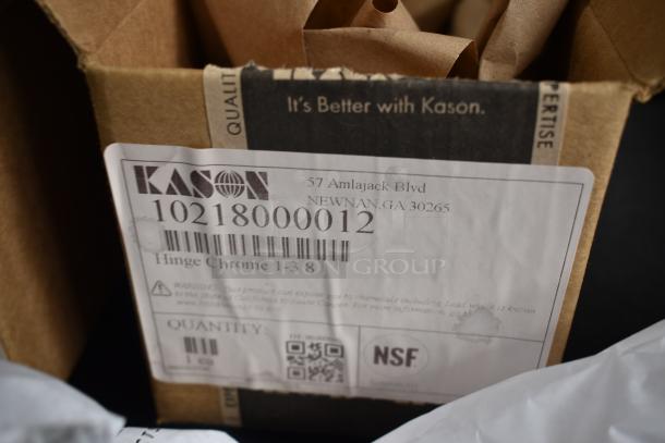 6 BRAND NEW SCRATCH AND DENT! Kason® 218 Adjustable Spring Hinge 507218000012, Kason® 1345 Performer Positive Adjustable Hinge (Right Hand), Kason® 930 Series Trigger Action Latch Strike (Flush - 3/8") 507930A00004, Kason® 481 Safety-Glow™ Walk-In Cooler Safety Release Handle with Plastic Glow Knob 507481A00600, Kason® 1345 Performer Positive Adjustable Hinge (Left Hand), Kason® 1245 Reversible Cam-Rise Door Hinge (Polished Chrome, 1 1/4" Offset), 10 1/16" x 5 1/2" 507245000044. 6 Times Your Bid! - Image 4 of 10