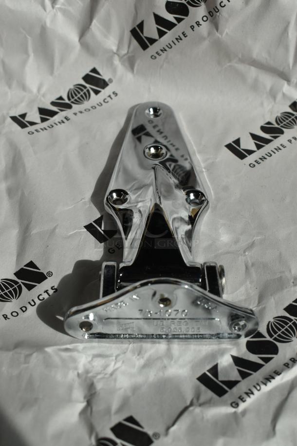 4 BRAND NEW SCRATCH AND DENT! Items Including Kason® 1802 LED GU24 Type A Lamp 11W for Walk-In Coolers and Freezers 507802CAGU24, Kason® 930 Series Trigger Action Latch Strike (Flush - 3/8") 507930A00004, Kason® 11070000032 6 1/16" x 3 1/8" Surface Mount Door Hinge with 7/8" Offset 507070000032, Kason® 1661 1 1/2" - 4 1/2" Adjustable Stainless Steel Hex Foot Insert for 1 5/8" Tubing 507661000257, Kason® 1255 Pacesetter Hinge (Textured Panel, Brushed Chrome). 4 Times Your Bid! - Image 6 of 13