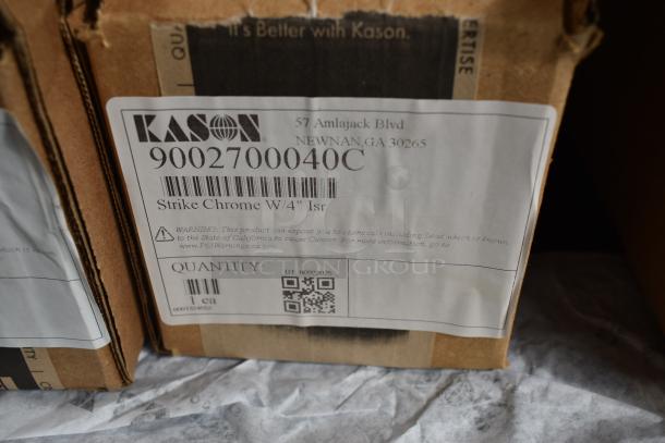 6 BRAND NEW SCRATCH AND DENT! Items Including Kason® 56 SafeGuard® Latch Body (Light Spring, Brushed Chrome) 507056L06021, Kason® 56 SafeGuard® Latch (Light Spring, Polished Chrome) 507056L05020, Kason® 10218000008 5 3/4" x 1 1/8" Spring-Assisted Edge Mount Door Hinge with 1 1/8" Offset AP263382, Kason® 10171000004 11 1/2" Magnetic Door Latch with Strike - Edge Mount AP221079, Kason® 27C Quarter Turn Inside Release (Strike with 4" Inside Release, Chrome) 50702700040C, Kason® 11247000002 6 3/8" x 1 1/8" Reversible Cam Lift Door Hinge with Adjustable Offset 117261579. 6 Times Your Bid! - Image 11 of 13