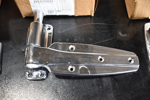 3 BRAND NEW SCRATCH AND DENT! Items Including Kason® 1256 Pacesetter Hinge (Textured Panel, Brushed Chrome), Kason® 11248000016 10 1/8" x 5 21/32" Reversible Spring-Assisted Cam Lift Hinge with 1 1/8" Offset, Kason® 1245 Reversible Cam-Rise Door Hinge (Polished Chrome, Flush Mount), 10 1/16" x 5 1/2". 3 Times Your Bid! - Image 4 of 7