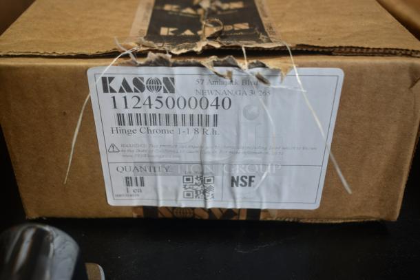 3 BRAND NEW SCRATCH AND DENT! Items Including Kason® 1245 Reversible Cam-Rise Door Hinge (Polished Chrome, 1 3/8" Offset), 10 1/16" x 5 1/2", Kason® 1245 Reversible Cam-Rise Door Hinge (Polished Chrome, 1 1/8" Offset), 10 1/16" x 5 1/2", Kason® 11248000020 10 1/8" x 5 21/32" Reversible Spring-Assisted Cam Lift Hinge with 1 1/4" Offset. 3 Times Your Bid! - Image 5 of 7