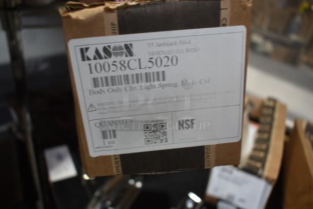 4 BRAND NEW SCRATCH AND DENT! Items Including Kason® 58 Radial Latch Body (Light Spring, Polished Chrome) 507058CL5020, Kason® 77 SafeGuard® Rolling Radial Latch (Cylinder Locking, Heavy Spring, -1/8" to 1/4" Offset) 50777CH0004C, Kason® 10481B00600 10 1/4" Steel Walk-In Cooler Safety Release Handle with Plastic Glow Knob AP221544, Kason® 172 Magnetic Mechanical Latch (Offset Handle, No Lock) 507172B00006. 4 Times Your Bid! - Image 4 of 7