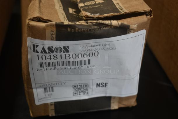 4 BRAND NEW SCRATCH AND DENT! Items Including Kason® 58 Radial Latch Body (Light Spring, Polished Chrome) 507058CL5020, Kason® 77 SafeGuard® Rolling Radial Latch (Cylinder Locking, Heavy Spring, -1/8" to 1/4" Offset) 50777CH0004C, Kason® 10481B00600 10 1/4" Steel Walk-In Cooler Safety Release Handle with Plastic Glow Knob AP221544, Kason® 172 Magnetic Mechanical Latch (Offset Handle, No Lock) 507172B00006. 4 Times Your Bid! - Image 6 of 7