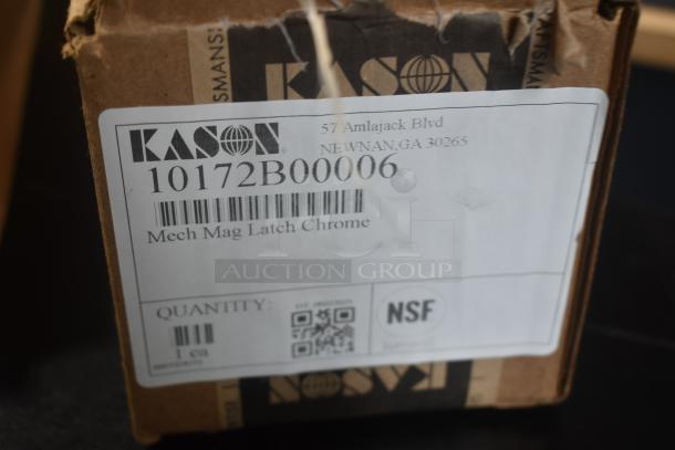 4 BRAND NEW SCRATCH AND DENT! Items Including Kason® 58 Radial Latch Body (Light Spring, Polished Chrome) 507058CL5020, Kason® 77 SafeGuard® Rolling Radial Latch (Cylinder Locking, Heavy Spring, -1/8" to 1/4" Offset) 50777CH0004C, Kason® 10481B00600 10 1/4" Steel Walk-In Cooler Safety Release Handle with Plastic Glow Knob AP221544, Kason® 172 Magnetic Mechanical Latch (Offset Handle, No Lock) 507172B00006. 4 Times Your Bid! - Image 7 of 7