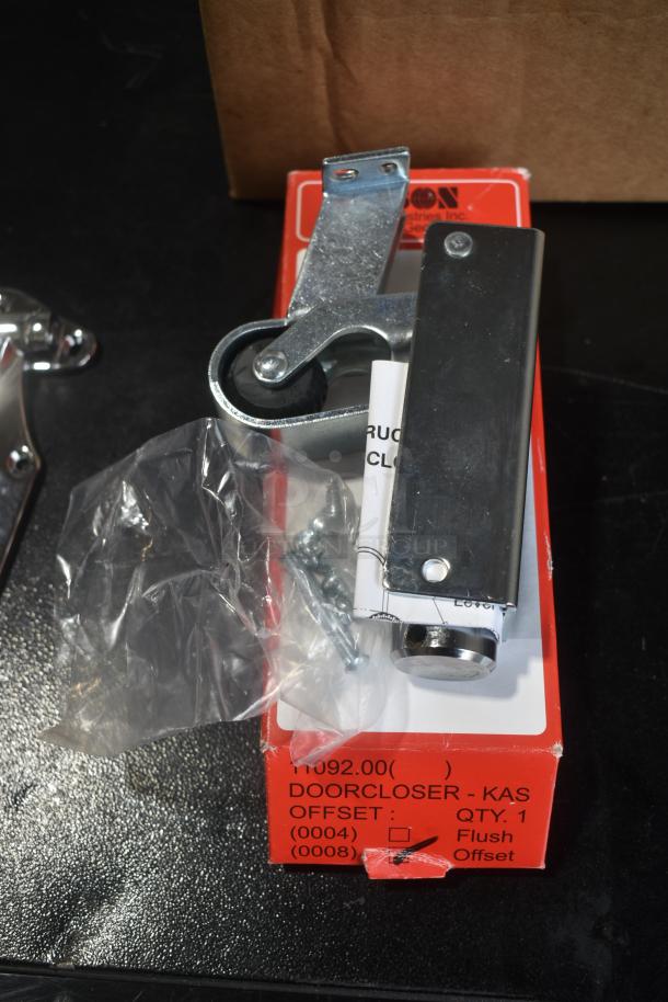 2 BRAND NEW SCRATCH AND DENT! Items Including Kason® 1070 Narrow Flange Hinge (Right Hand, Flush Mount) 507070000004 and Kason® 11092000008 2 1/4" x 4 5/8" Hydraulic Door Closer with 1 1/8" Offset 507092000008. 2 Times Your Bid! - Image 4 of 5