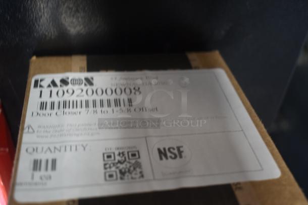 2 BRAND NEW SCRATCH AND DENT! Items Including Kason® 1070 Narrow Flange Hinge (Right Hand, Flush Mount) 507070000004 and Kason® 11092000008 2 1/4" x 4 5/8" Hydraulic Door Closer with 1 1/8" Offset 507092000008. 2 Times Your Bid! - Image 5 of 5