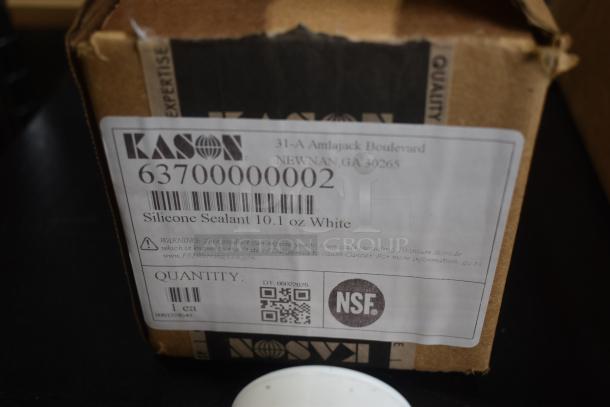 4 BRAND NEW SCRATCH AND DENT! Items Including Kason® 3700 Series RubbaSeal™ Silicone Caulk / Sealant 10.3 oz. Tube (White) 507700000002, Kason® 1094 SureClose™ Hydraulic Door Closer Body (Polished Chrome, Concealed Mounting), Kason® 533D Edgemount Latch 507533D00004, Kason® 1094 SureClose™ Hydraulic Door Closer Body (Polished Chrome, Exposed Mounting) 507094000003. 4 Times Your Bid! - Image 3 of 9