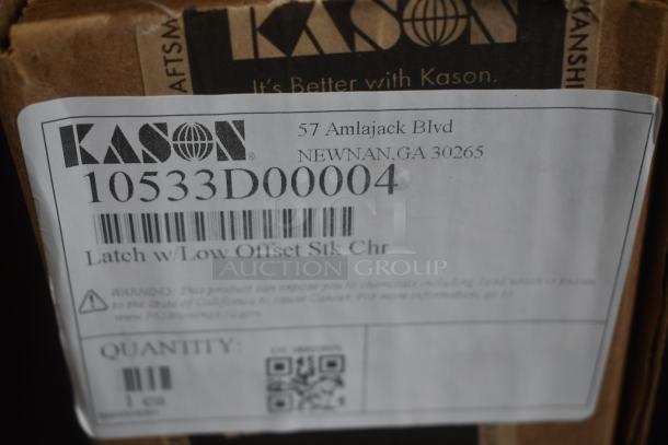 4 BRAND NEW SCRATCH AND DENT! Items Including Kason® 3700 Series RubbaSeal™ Silicone Caulk / Sealant 10.3 oz. Tube (White) 507700000002, Kason® 1094 SureClose™ Hydraulic Door Closer Body (Polished Chrome, Concealed Mounting), Kason® 533D Edgemount Latch 507533D00004, Kason® 1094 SureClose™ Hydraulic Door Closer Body (Polished Chrome, Exposed Mounting) 507094000003. 4 Times Your Bid! - Image 7 of 9