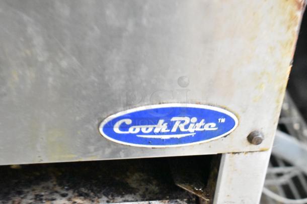 CookRite commercial oven with visible wear, featuring a blue logo. Ideal for professional kitchens.