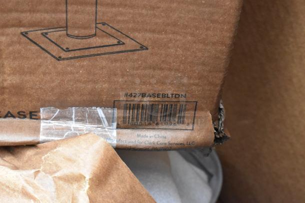 Cardboard box with item model #427BASEBLTDN, barcode, and "Made in China" label, manufactured by Clark Core Services.