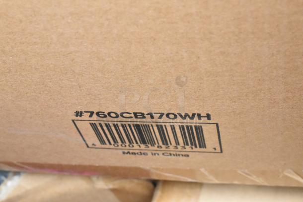 Cardboard box with marking #760CB170WH and barcode, made in China.