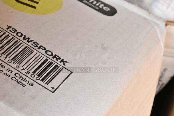 Cardboard box labeled "130WSPORK" with barcode, marked "Made in China." Box appears sealed and in good condition.