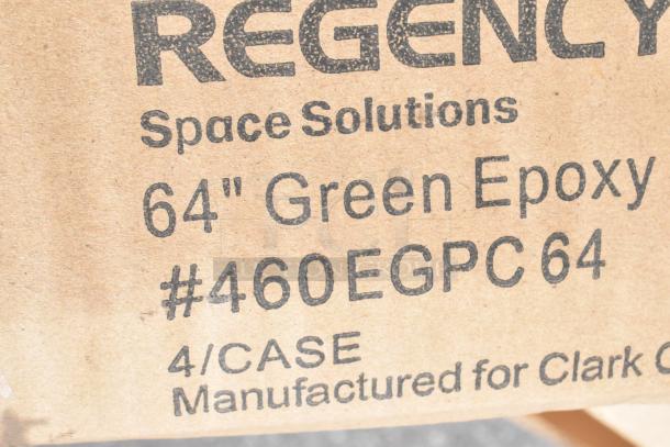 Regency Space Solutions 64" Green Epoxy shelving, model #460EGPC64, packed 4 per case, for Clark C.
