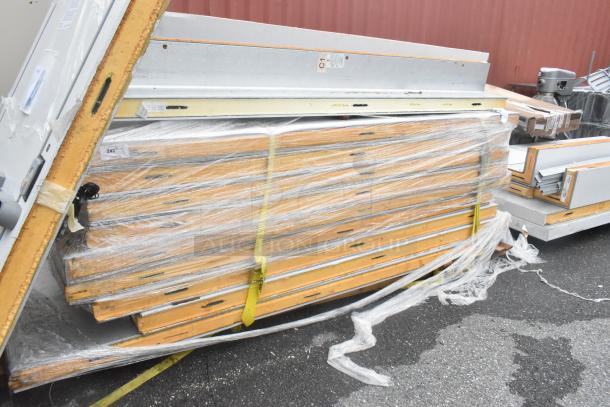 Brand new Kolpak walk-in box refrigerator parts, 9'8"x13'6"x9'3.75", clear Vu doors for Domino's, visible scratches, may be incomplete.
