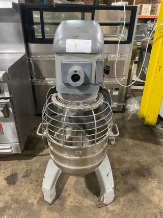 Hobart Commercial Heavy Duty Electric Powered 30 Qt. Planetary Mixer! With Stainless Steel Bowl Guard & Mixing Bowl! With Flat Beater Attachment! Model: HL300 SN: 31-1469-744! 100-120V 1 Phase! - Item #1191648