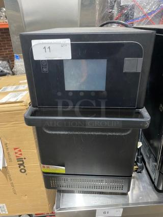 MerryChef! 2024! Late Model! Commercial Black Electric Powered Countertop High Speed Rapid Cook Oven! Model: Eikon E2S SN: 2407213091767! 208/240V 1 Phase! - Item #1191658