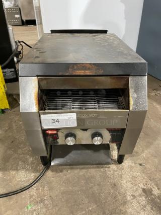 Hatco Toast-Qwik Series Commercial Stainless Steel Electric Powered Countertop Conveyor Toaster! Model: TQ-20BA SN: 4124341341! 208V 1 Phase! On Legs! - Item #1191726