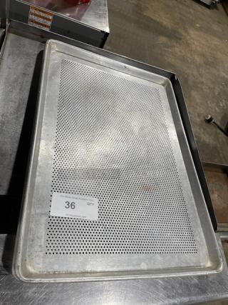 Lot Of Commercial Full-Size Perforated Sheet Pans! ALL ONE MONEY! - Item #1191728