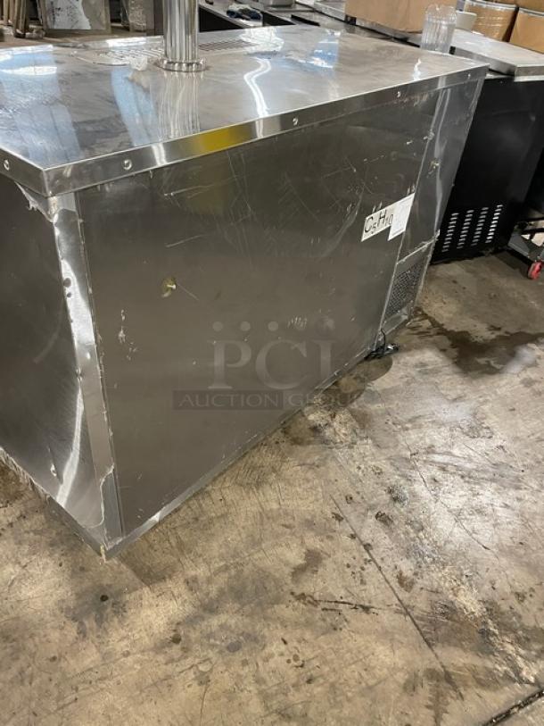 Atosa Commercial Stainless Steel 2 Door Back Bar Cooler/Direct Draw Kegerator! With Single Tower Double Tap! With Drip Tray! Model: MKC58 SN: MKC58AUS10031B091600C40018! 115V 1 Phase! On Casters! - Image 4 of 11