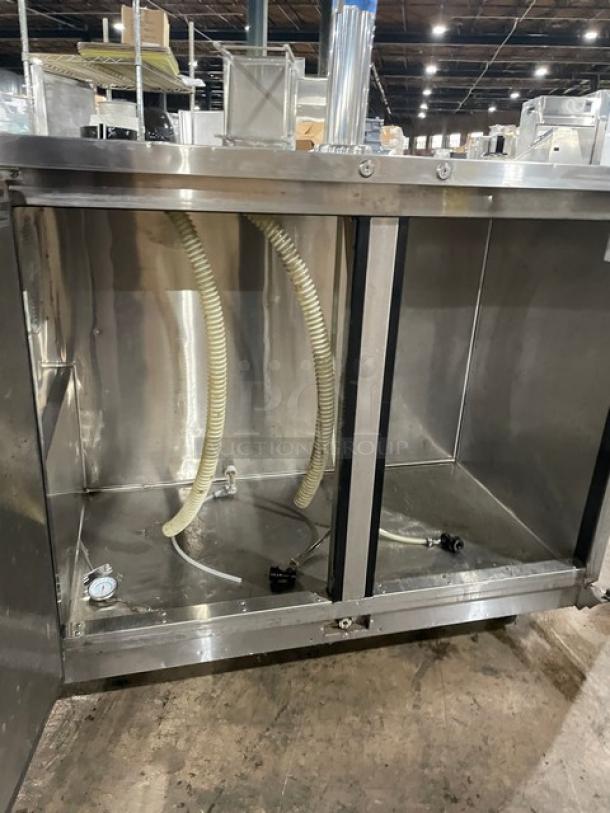 Atosa Commercial Stainless Steel 2 Door Back Bar Cooler/Direct Draw Kegerator! With Single Tower Double Tap! With Drip Tray! Model: MKC58 SN: MKC58AUS10031B091600C40018! 115V 1 Phase! On Casters! - Image 6 of 11