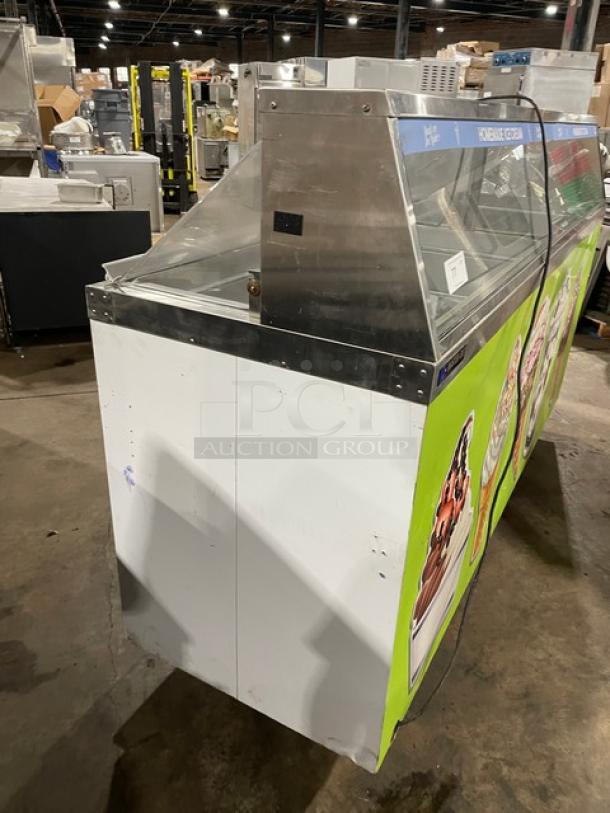Master-Bilt Commercial White Homemade Style Ice Cream/Frozen Yogurt Dipping Cabinet! With Serve Over Sneeze Guard! With Lift Up Rear Access! With Poly Coated Wire Rack! - Image 2 of 7