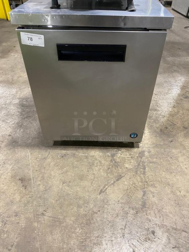 Hoshizaki Commercial Stainless Steel Single Door Low Profile Undercounter Worktop Refrigerator! Energy Star Certified! With Chrome Plated Wire Rack! Model: UR27B-LPC SN: L50013F! 115V 1 Phase! - Image 1 of 7