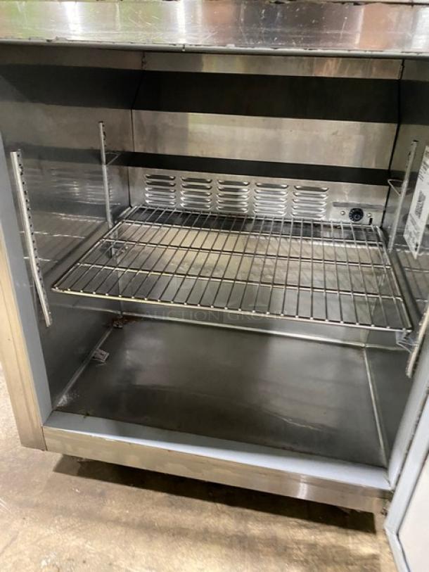 Hoshizaki Commercial Stainless Steel Single Door Low Profile Undercounter Worktop Refrigerator! Energy Star Certified! With Chrome Plated Wire Rack! Model: UR27B-LPC SN: L50013F! 115V 1 Phase! - Image 5 of 7