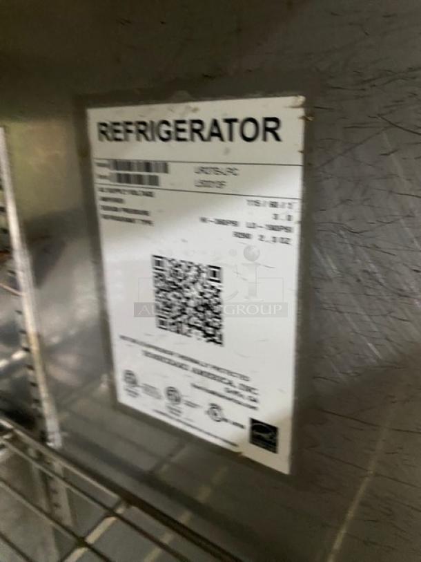 Hoshizaki Commercial Stainless Steel Single Door Low Profile Undercounter Worktop Refrigerator! Energy Star Certified! With Chrome Plated Wire Rack! Model: UR27B-LPC SN: L50013F! 115V 1 Phase! - Image 6 of 7