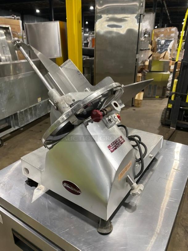 Fleetwood Commercial Electric Powered Countertop Deli Meat Slicer! With 12" Blade! Model: 412E SN: 412300-35471! 115V 1 Phase! On Legs! - Image 3 of 9