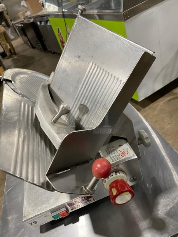 Fleetwood Commercial Electric Powered Countertop Deli Meat Slicer! With 12" Blade! Model: 412E SN: 412300-35471! 115V 1 Phase! On Legs! - Image 6 of 9