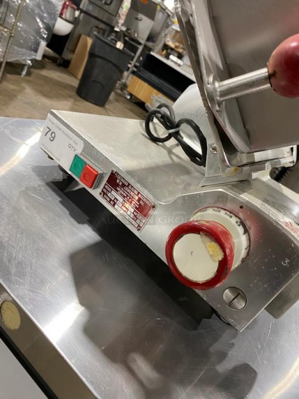 Fleetwood Commercial Electric Powered Countertop Deli Meat Slicer! With 12" Blade! Model: 412E SN: 412300-35471! 115V 1 Phase! On Legs! - Image 7 of 9