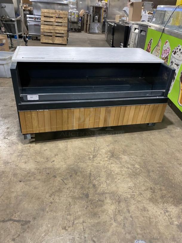 Structural Concepts Starbucks Style Commercial Black Refrigerated Open Grab-N-Go Merchandiser Display Case! Model: SBZ6652DR! 220V 1 Phase! On Legs! - Image 1 of 6