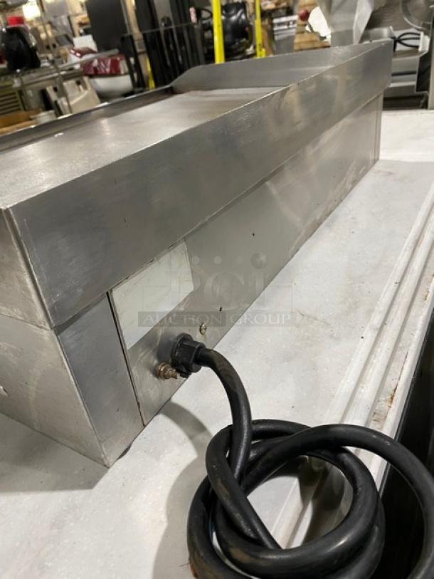 Commercial Stainless Steel Electric Powered Countertop Flat Griddle! With Back & Side Splash! On Legs! - Image 4 of 8