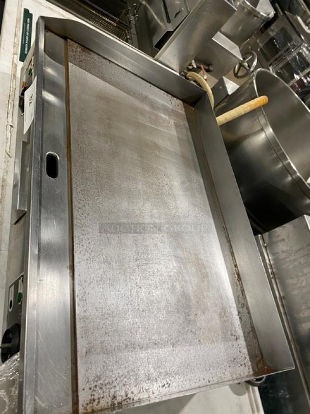 Commercial Stainless Steel Electric Powered Countertop Flat Griddle! With Back & Side Splash! On Legs! - Image 5 of 8