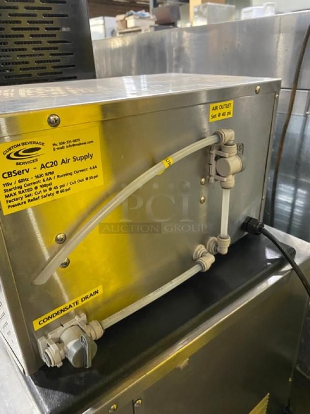 SaniServ Commercial Stainless Steel Electric Powered Countertop Air-Cooled Margarita/Cocktail/Frozen Beverage Machine! With Single 20 Qt. Hopper! With Drip Tray! Model: A7071J SN: 224555499! - Image 11 of 11