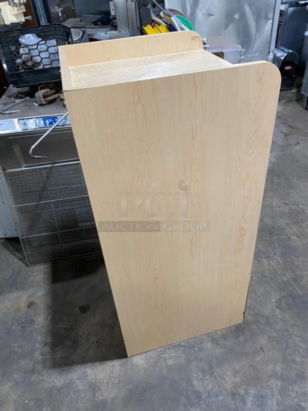 Commercial Enclosed Wooden Style Receptacle Cabinet! With Black Trash/Waste Bin! ALL ONE MONEY! - Image 3 of 7
