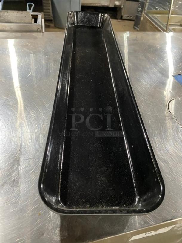 BRAND NEW! Cambro Commercial Black Fiberglass 6-9/16" x 30" x 2" Rectangular Market Display Tray/Pan! Model: 6302MT110! ALL ONE MONEY! - Image 2 of 5