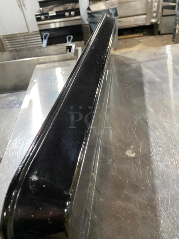 BRAND NEW! Cambro Commercial Black Fiberglass 6-9/16" x 30" x 2" Rectangular Market Display Tray/Pan! Model: 6302MT110! ALL ONE MONEY! - Image 3 of 5