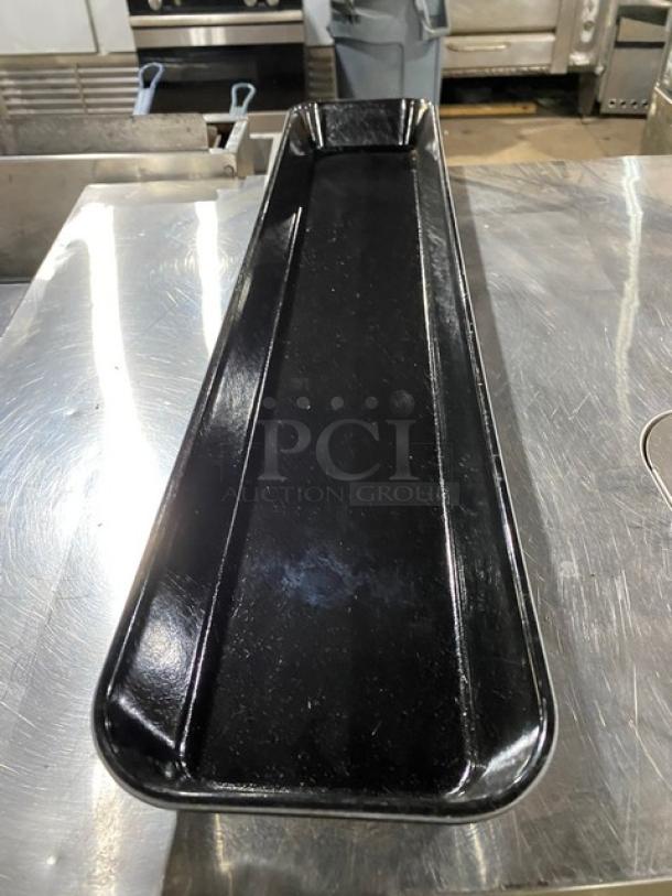BRAND NEW! Cambro Commercial Black Fiberglass 6-9/16" x 30" x 2" Rectangular Market Display Tray/Pan! Model: 6302MT110! ALL ONE MONEY! - Image 2 of 6